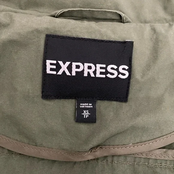 Express Olive Green Utility Jacket Women’s XS - Picture 4 of 7